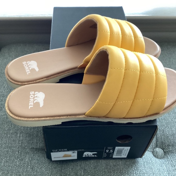 SOREL Ella III Quilted Puff Slide Sandal (Women), size 9.5 M - Picture 8 of 9